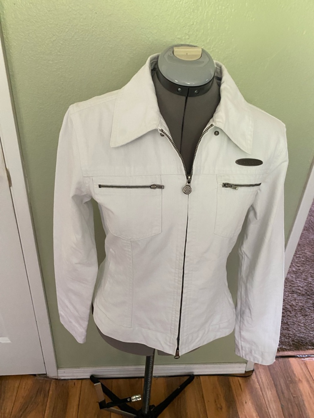 Harley-Davidson White Denim Women's Zip Jacket